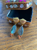 DOSTEE - Boucles d'Oreilles Labradorite & Plaqué Or