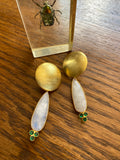 PRAJNA - Boucles d'Oreilles Pierre de Lune – Plaqué Or