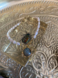 MON SOLEIL - Bracelet Perles d'Eau Douce & Charm Labradorite Fait Main